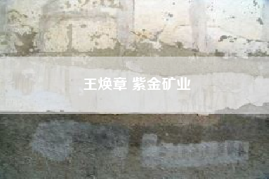 王焕章 紫金矿业（蒋孝章年龄）-第1张图片-若谷财经网